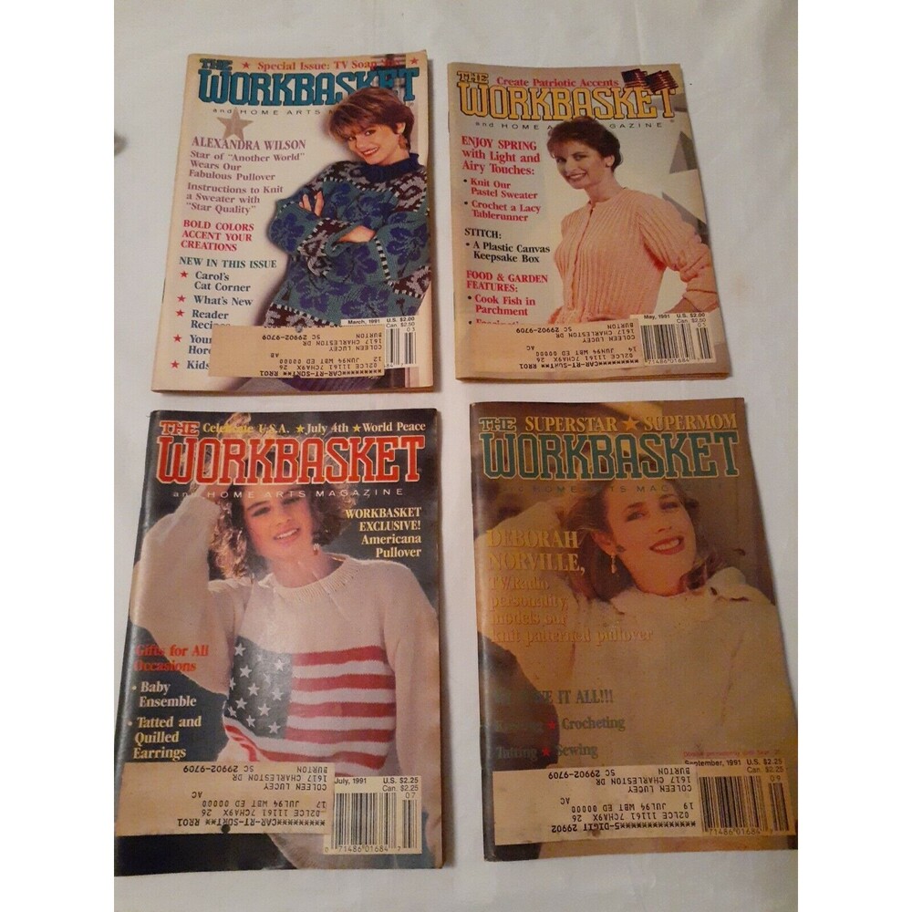 Vtg Workbasket Magazine Feb-Sept 1991 Only 4 Issues